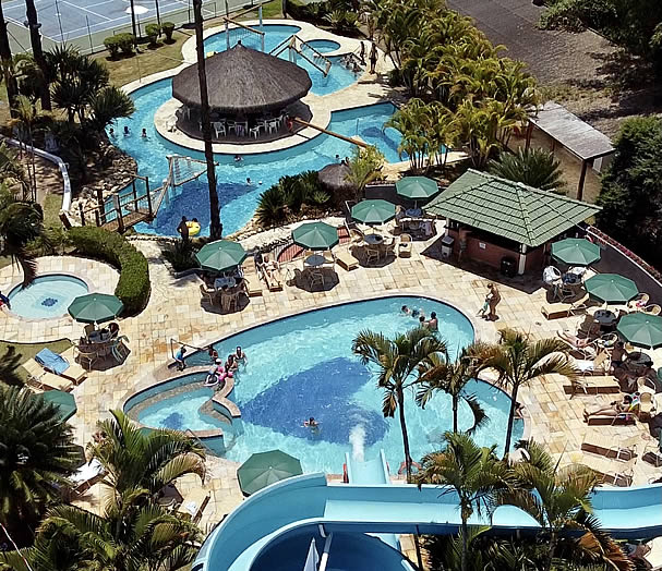 Conjunto Aquático Splash com 5 piscinas Hotel Fazenda Recanto Paraíso